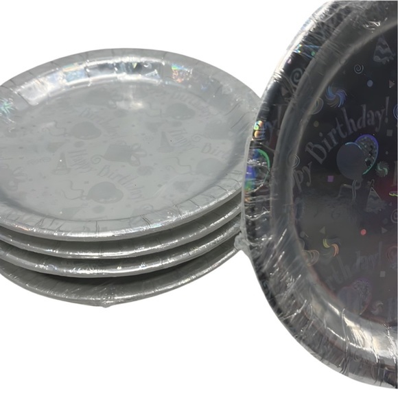 Elegant Iridescent Paper Plates: 50-Pack‎ for Stunning Celebrations - Picture 2 of 4